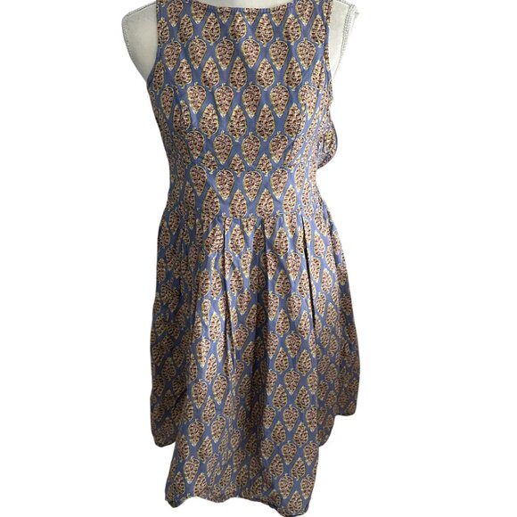 ESHAKTI Multicolor Leaf Print A Line Dress Size 2 - Picture 5 of 8